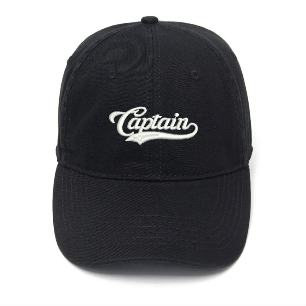 Captain's Crest: Velcro Hat, Embroidered Nautical Elegance for Maritime Enthusia